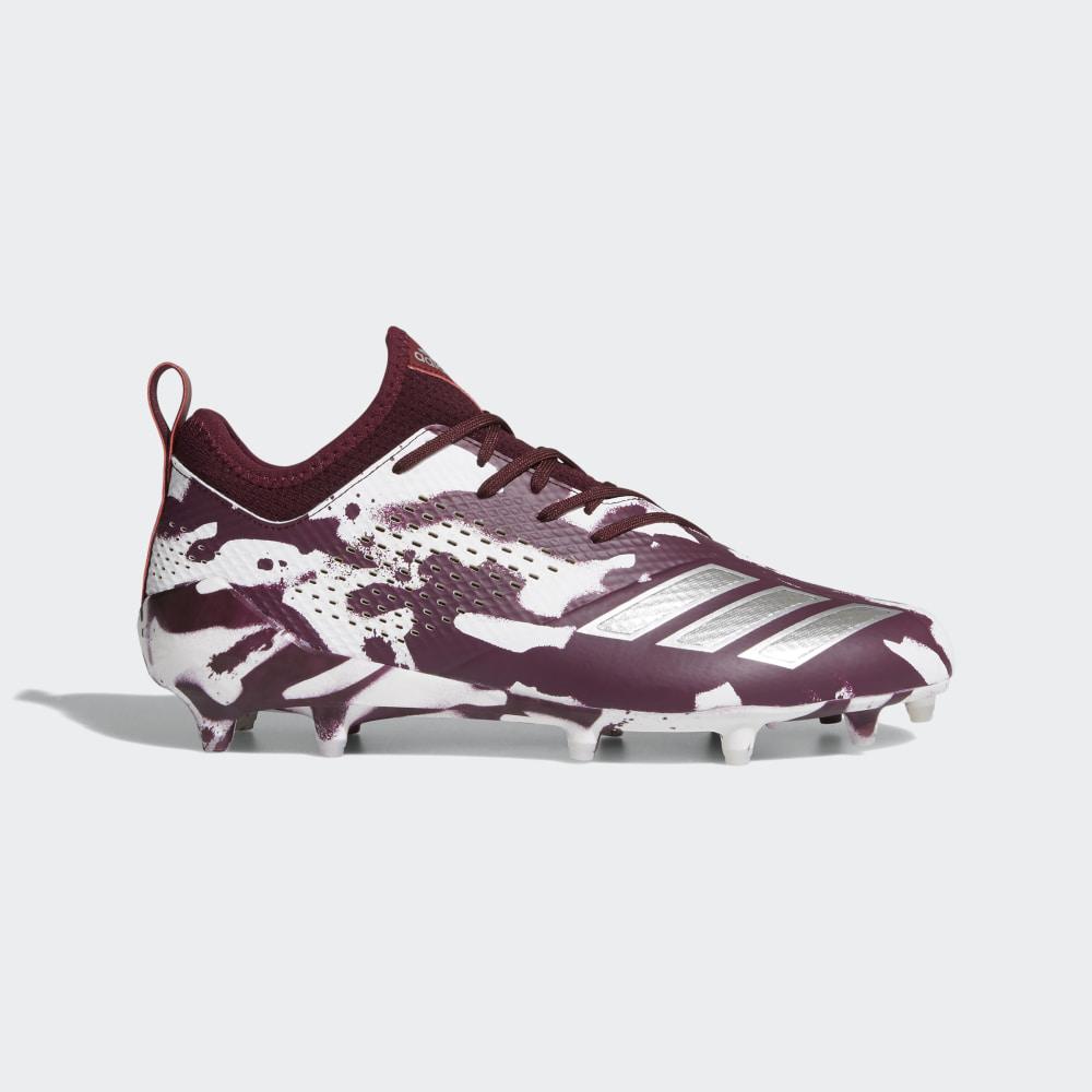 Adidas Men's adizero Tagged Football Boots Burgundy/Silver Metal/White Ireland DB0626